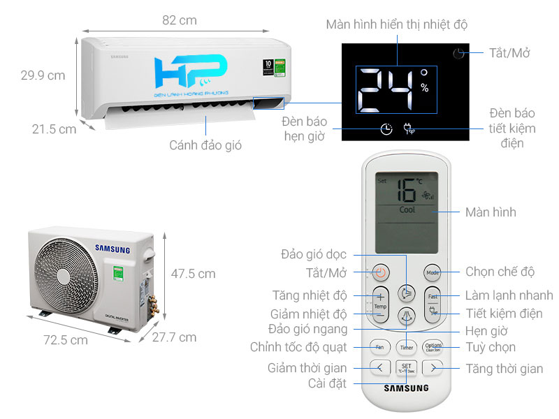 samsung AR10TYHYCWKNSV Inverter 9000btu