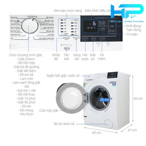 Electrolux Inverter 9 kg EWF9024BDWB 5