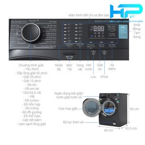 Máy giặt Electrolux Inverter 10 kg EWF1024P5SB 4 electrolux 10kg UltimateCare 500 3